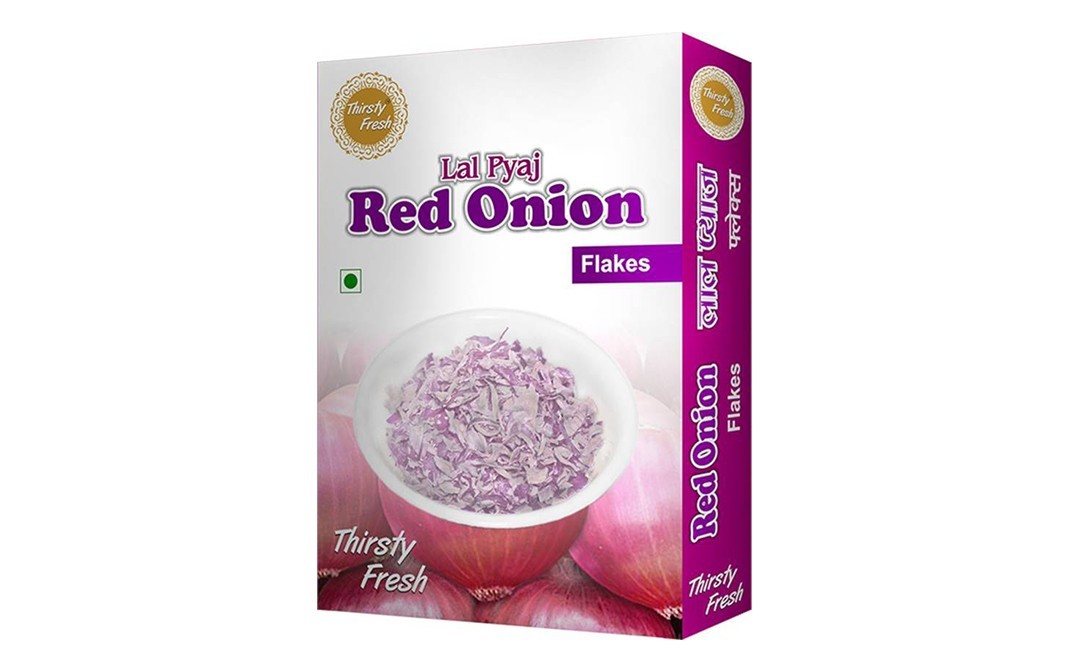 Thirsty Fresh Red Onion (Lal Pyaj) Flakes    Box  75 grams